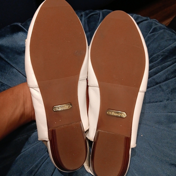 BASS HARRIET Leather SLINGBACK SANDALS White Multi Color 7 SHOES Geometry - Picture 3 of 5